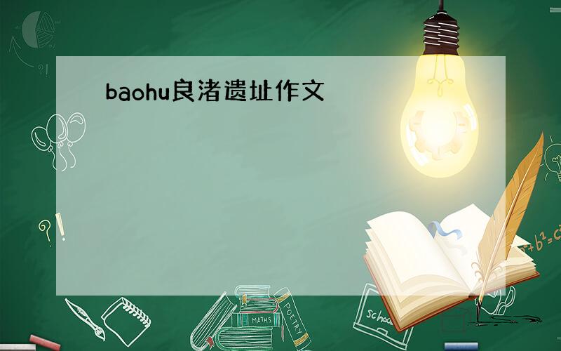 baohu良渚遗址作文