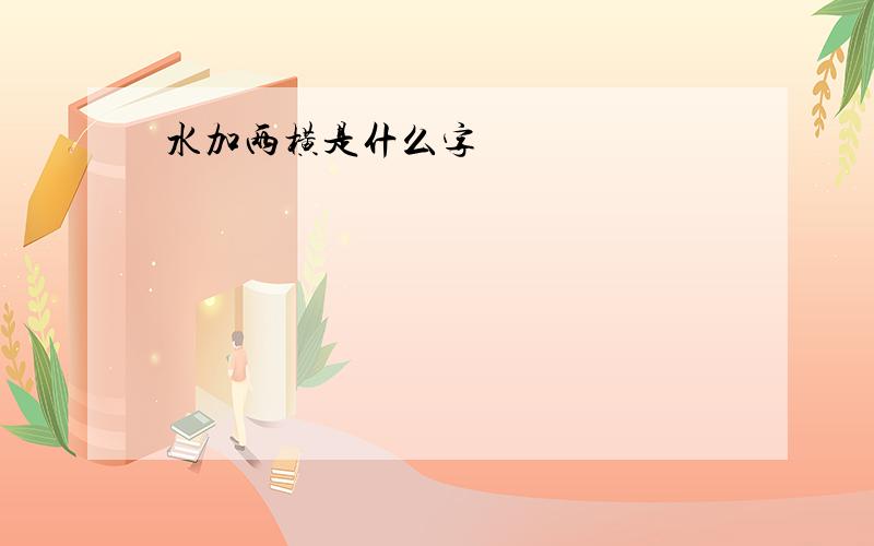 水加两横是什么字