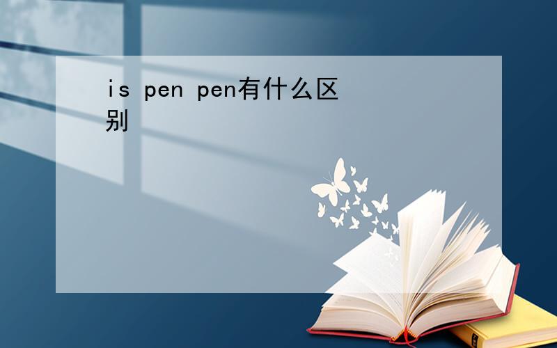 is pen pen有什么区别