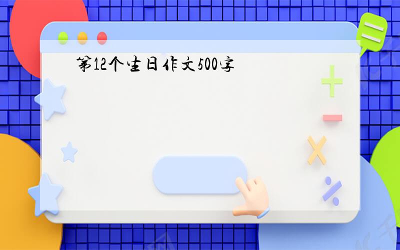 第12个生日作文500字