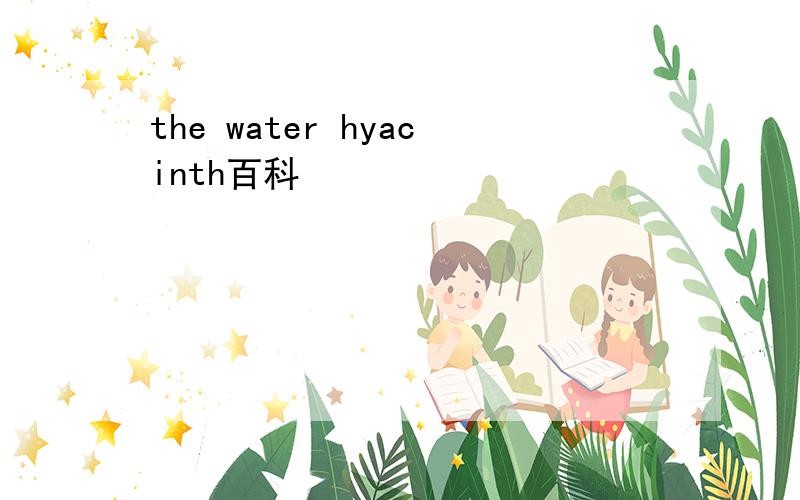 the water hyacinth百科