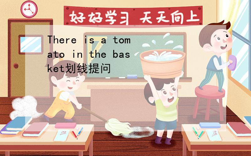 There is a tomato in the basket划线提问