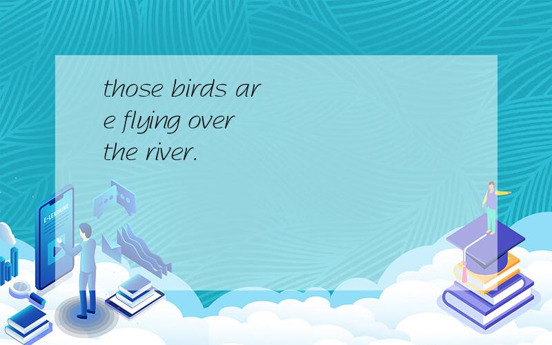 those birds are flying over the river.