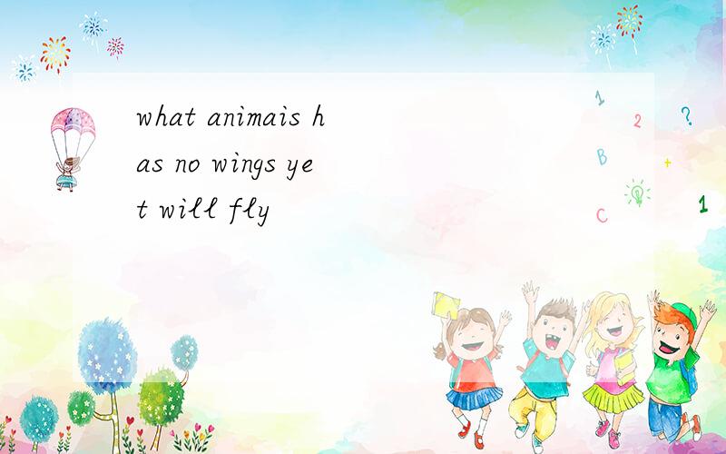 what animais has no wings yet will fly