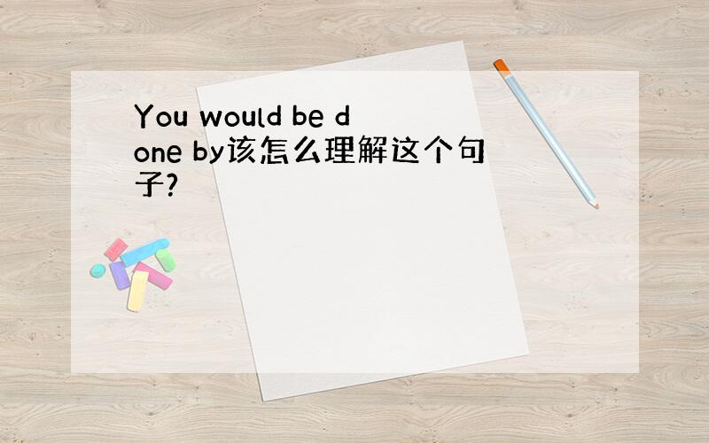 You would be done by该怎么理解这个句子?