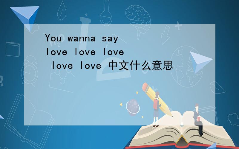 You wanna say love love love love love 中文什么意思