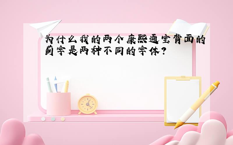 为什么我的两个康熙通宝背面的蓟字是两种不同的字体?