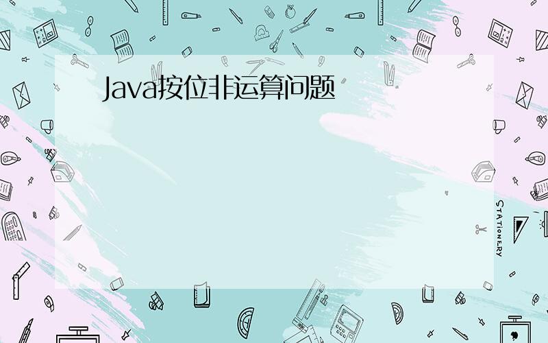 Java按位非运算问题