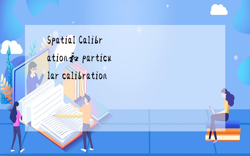 Spatial Calibration和 particular calibration