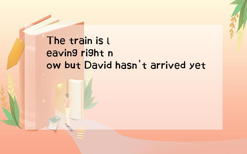 The train is leaving right now but David hasn't arrived yet