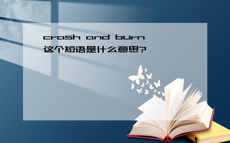 crash and burn这个短语是什么意思?