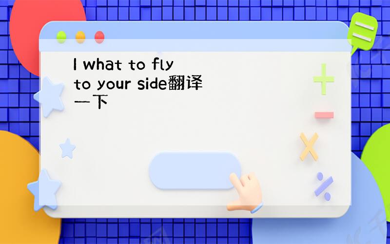 I what to fly to your side翻译一下