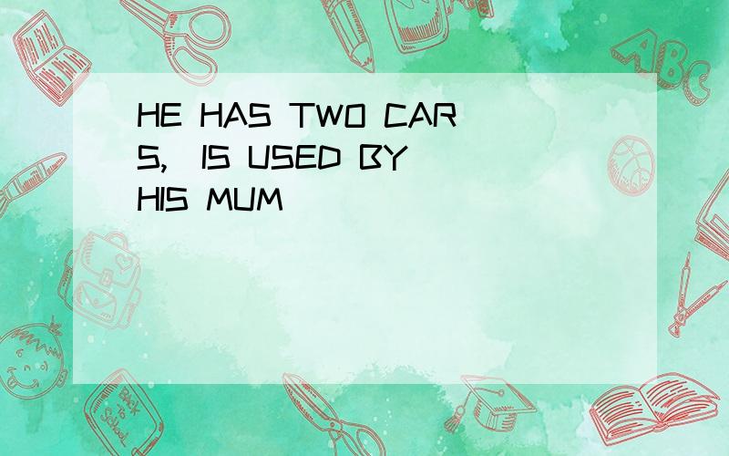 HE HAS TWO CARS,_IS USED BY HIS MUM