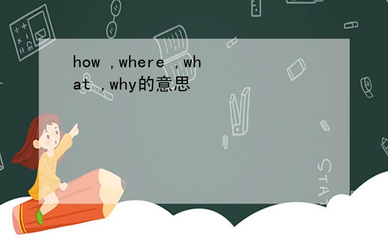 how ,where ,what ,why的意思