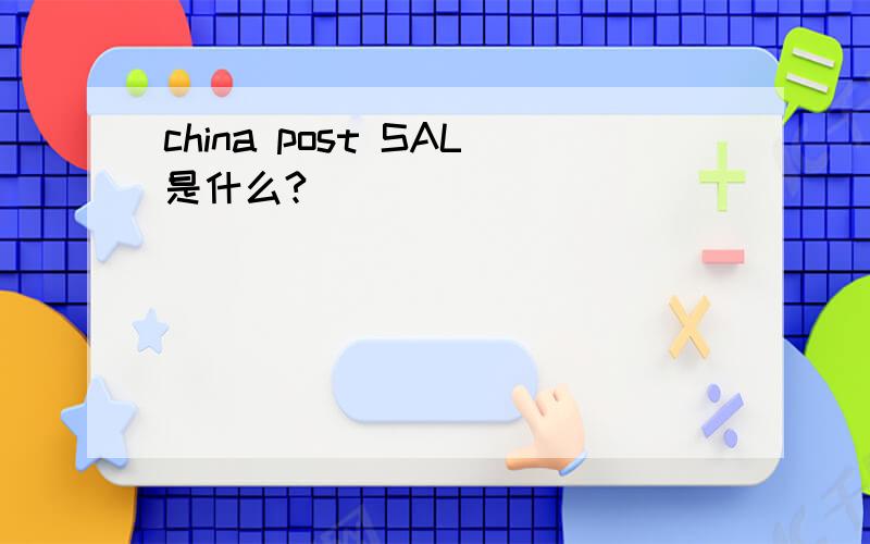 china post SAL是什么?