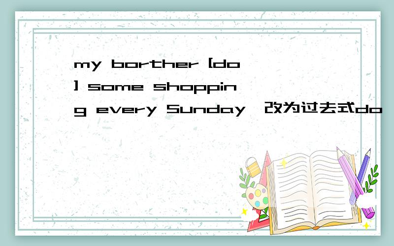 my borther [do] some shopping every Sunday,改为过去式do